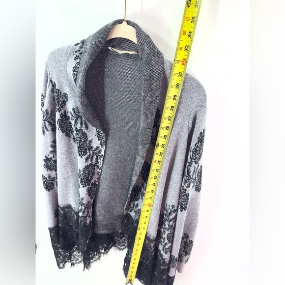 Soft Surroundings Womens Lace Ruana Cardigan Size M Angora Blend Open Sweater - Picture 11 of 12